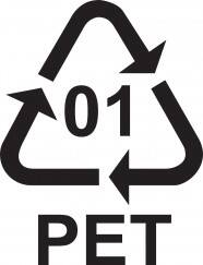 Cyfra w trójkącie oznaczającym recykling to symbol materiału. Może się pojawić także skrót nazwy materiału.