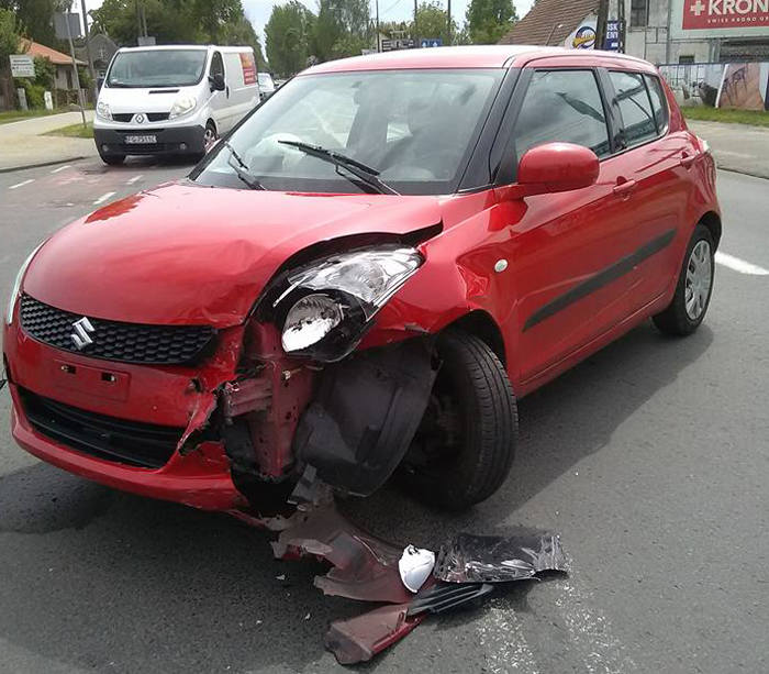 Zderzenie dwóch samochodów na ul. Koniawskiej w Gorzowie