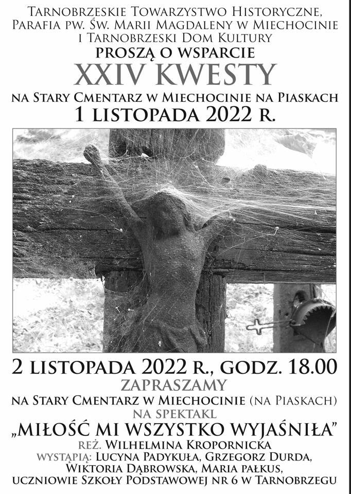 Rekordowy wynik kwesty na stary cmentarz na Piaskach w Tarnobrzegu - Miechocinie. Zebrano blisko 25 tysięcy złotych