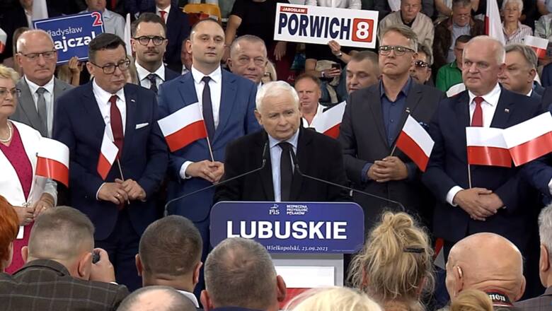 Prezes PiS Jarosław Kaczyński w Gorzowie Wielkopolskim. „Donald Tusk chce wprowadzać niemieckie porządki”