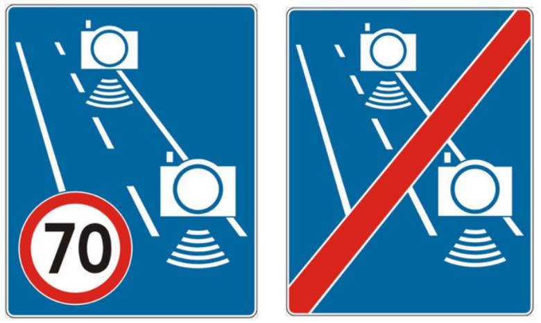 Nowe znaki drogowe: Odcinkowy pomiar prędkości - dwa nowe znaki poinformują o fotoradarach