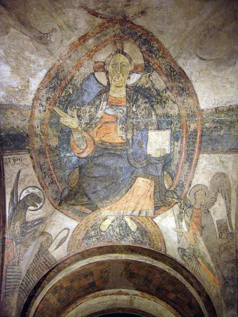 Zabytkowe malowidło w kościele w Cardonie