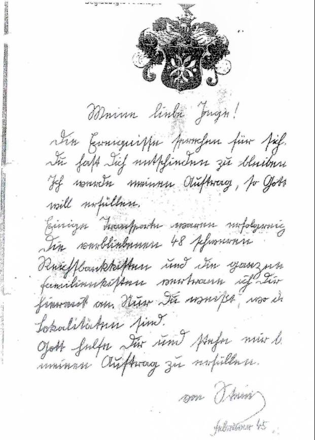 List von Steina do pięknej Inge