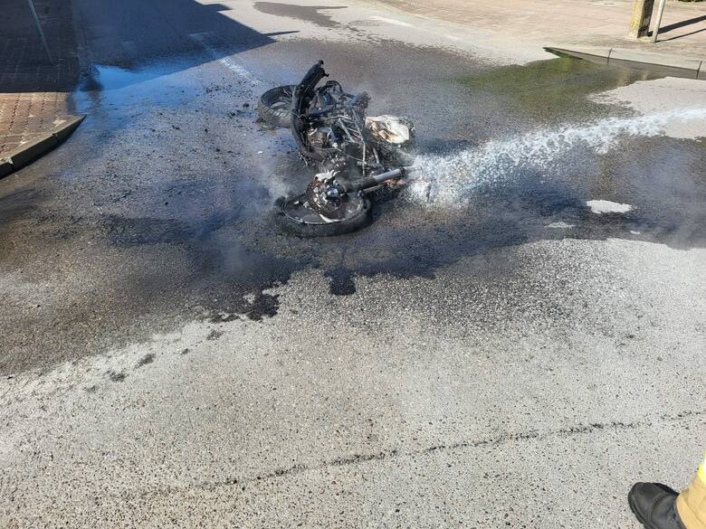 Pożar motocykla