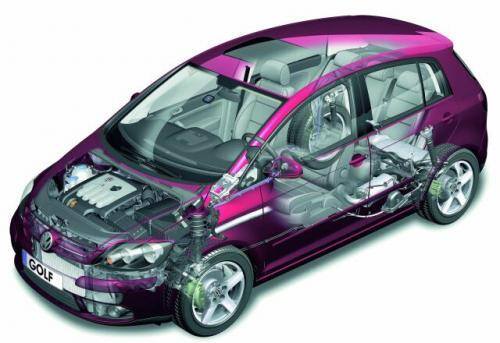 Fot. VW: Plus ma dobre własności jezdne - wykorzystuje płytę podłogową Golfa z wielowahaczowym zawieszeniem tylnym.