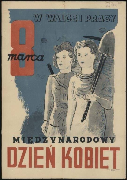 Plakat propagujący dzień kobiet w PRL