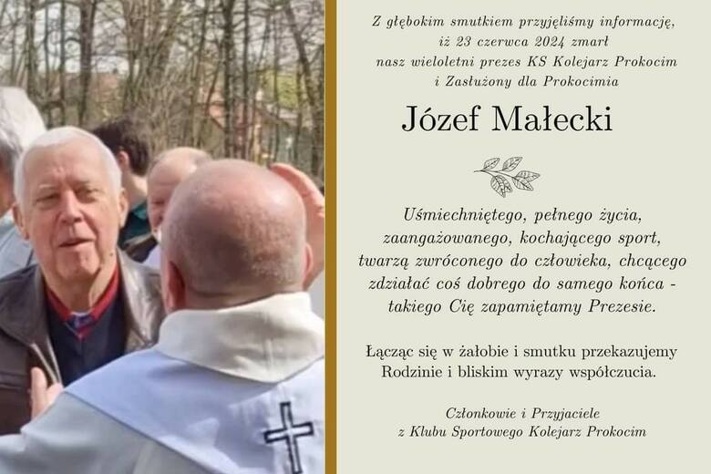 Zmarł Józef Małecki, wieloletni prezes KS Kolejarz Prokocim Kraków
