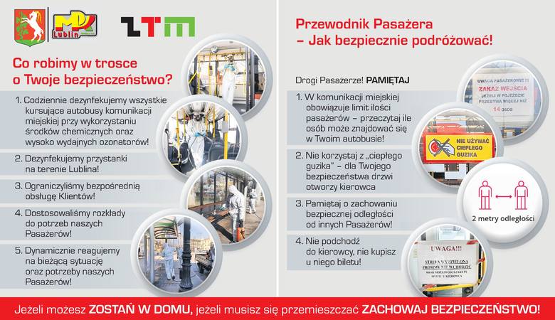 Komunikacja miejska w Lublinie w czasie epidemii. - Bezpieczeństwo pasażerów jest priorytetem - mówi prezes MPK