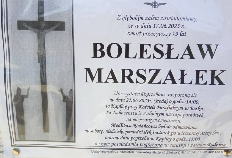 Zmarł były prezes Przełomu Besko Bolesław Marszałek 