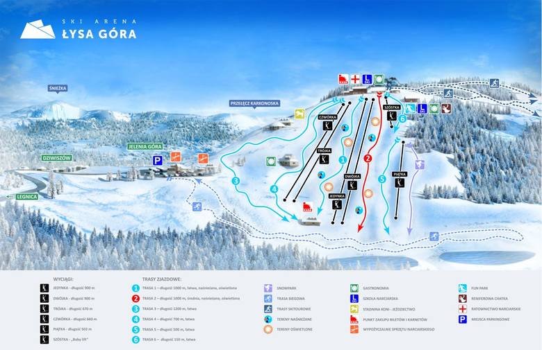Ski Arena Łysa Góra narty stok trasy