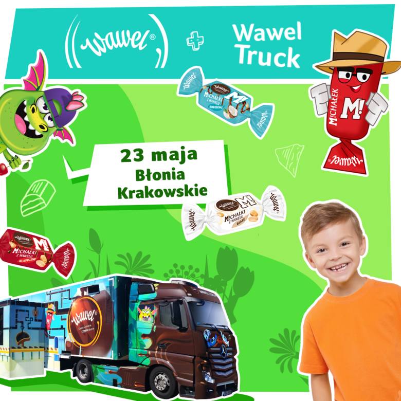 Wawel Truck na krakowskich Błoniach! Interaktywna ciężarówka i mnóstwo prezentów dla najmłodszych już 23 maja!