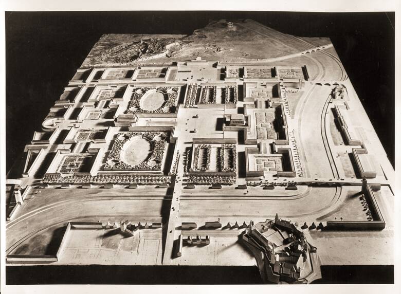 Model dzielnicy rządowej na Dębnikach i Ludwinowie według projektu Huberta Rittera,1941, autor zdjęcia nieznany, 