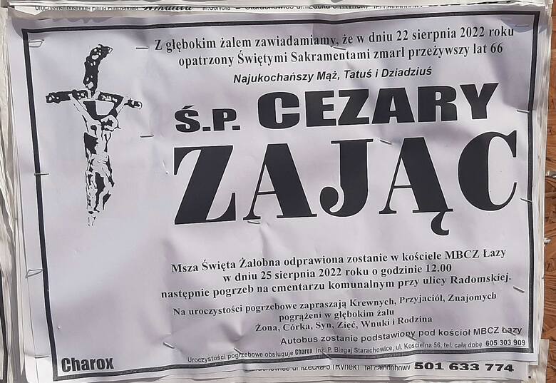 Zmarł Cezary Zając, znany działacz Solidarności w Starachowicach. Pogrzeb w czwartek