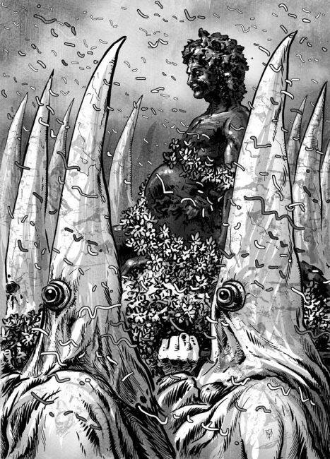 Ilustracje Igora Myszkiewicza do opowiadań w antologii Fantazji Zielonogórskich