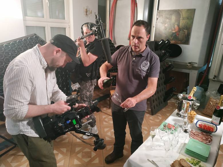 Filmowcy przygotowujący film "Polska Toskania" nagrywali już pierwsze rozmowy. M.in. w Winnicy Gostchorze