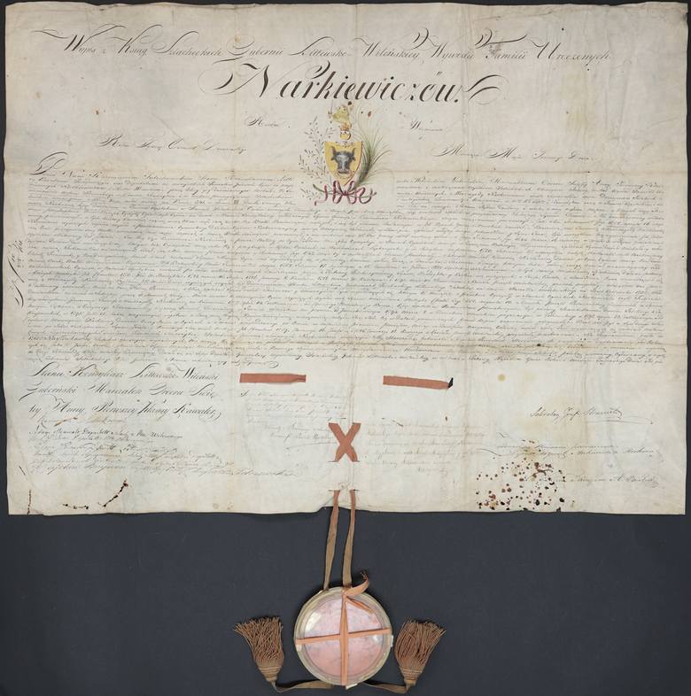 Potwierdzenie szlachectwa rodu Narkiewiczów - dokument z 1812 roku