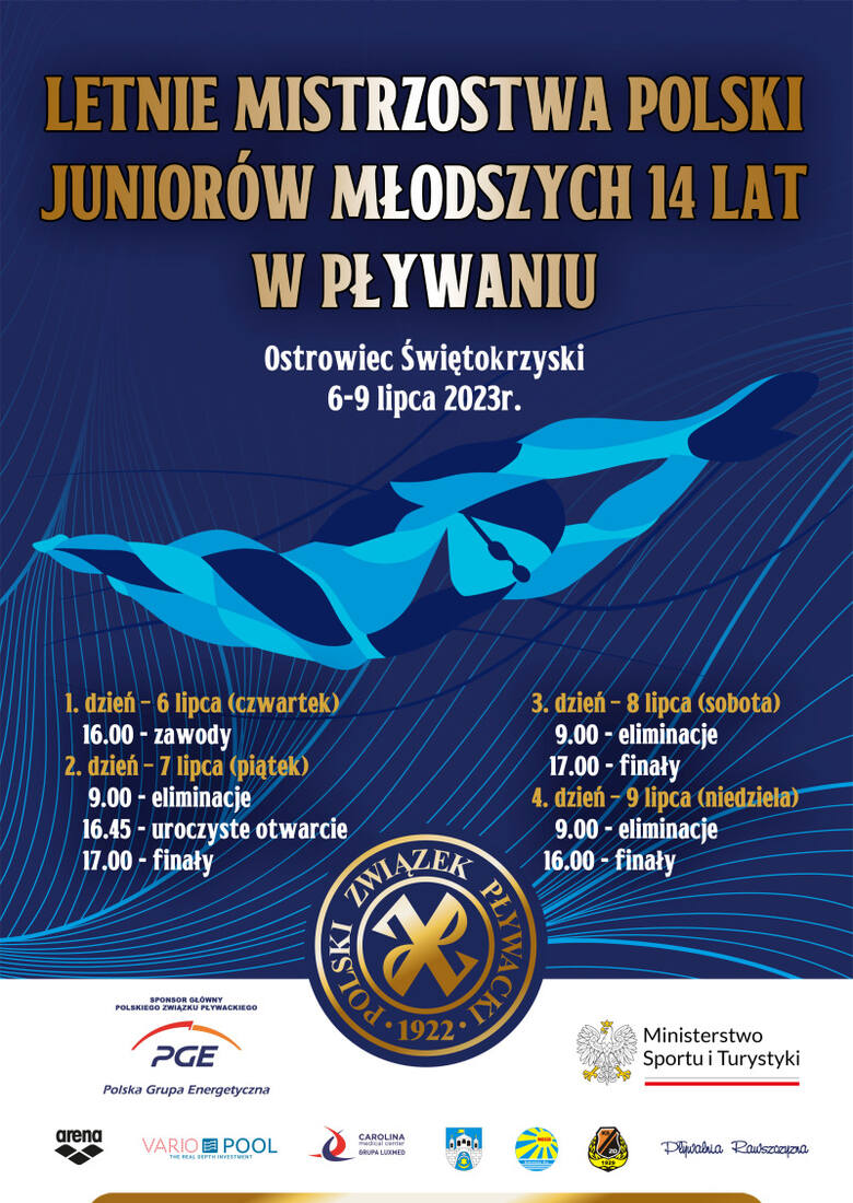 Letnie Mistrzostwa Polski w pływaniu do lat 14 odbędą się na pływalni Rawszczyna w Ostrowcu Świętokrzyskim. Impreza potrwa 4 dni