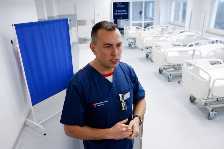 Marcin Suska, ordynator nowego oddziału kardiologicznego mieleckiego szpitala.
