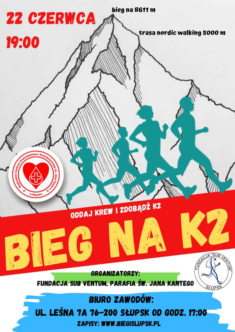 Słupski „bieg na K2” za wpłatę z krwi         