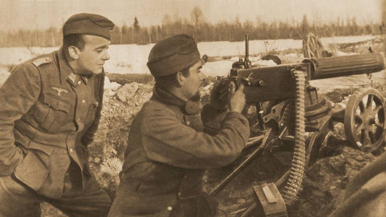 Błękitna Dywizja na pozycjach pod Nowogrodem (1942 r.)
