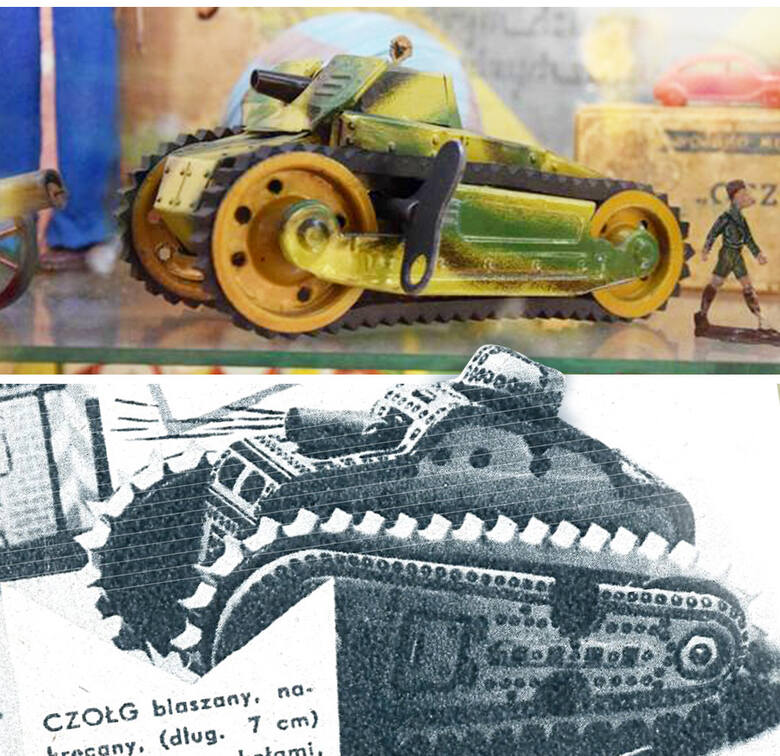 Zachowane do dzisiaj zabawki Minerwy są eksponowane w Galerii Starych Zabawek w Gdańsku. Na dolnym fot część katalogu Domu Towarowego Bracia Jabłkowscy