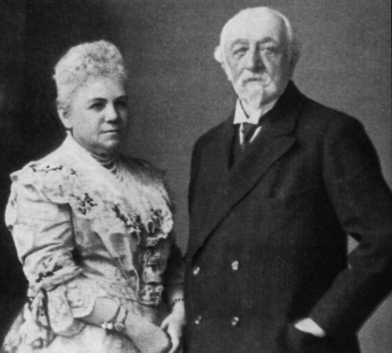 Joanna w starszym wieku z mężem Hansem von Schaffgotsch
