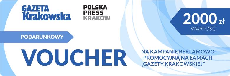 Voucher na kampanię reklamową na łamach "Gazety Krakowskiej" - nagroda za zajęcie I miejsca