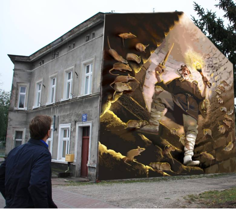 Na budynku przy ulicy Zamkowej 16 w Kruszwicy powstanie mural. Grafika inowrocławskiego artysty Marcina Fołdy upiększy Kruszwicę już w tym roku. - Zależało
