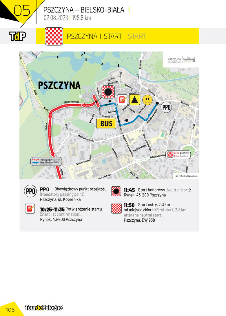 5. etap Tour de Pologne. Górska jazda na trasie Pszczyna - Bielsko-Biała. Mapa oraz program przejazdu