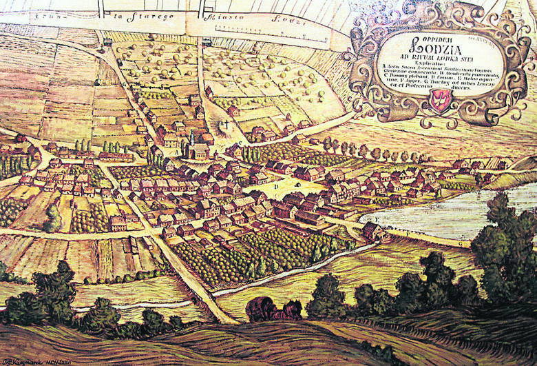 Jedna z pierwszych map Łodzi