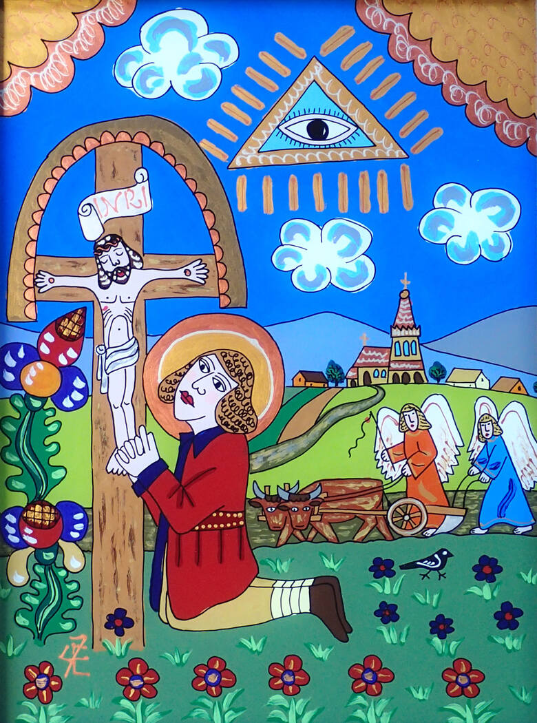 Obrazy na szkle malowane Zdzisława Słoniny, artysty ludowego ze Świątnik Górnych 