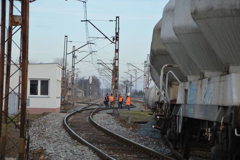 Wypadek kolejowy w Łowiczu. Wykoleiły się dwa wagony [ZDJĘCIA]