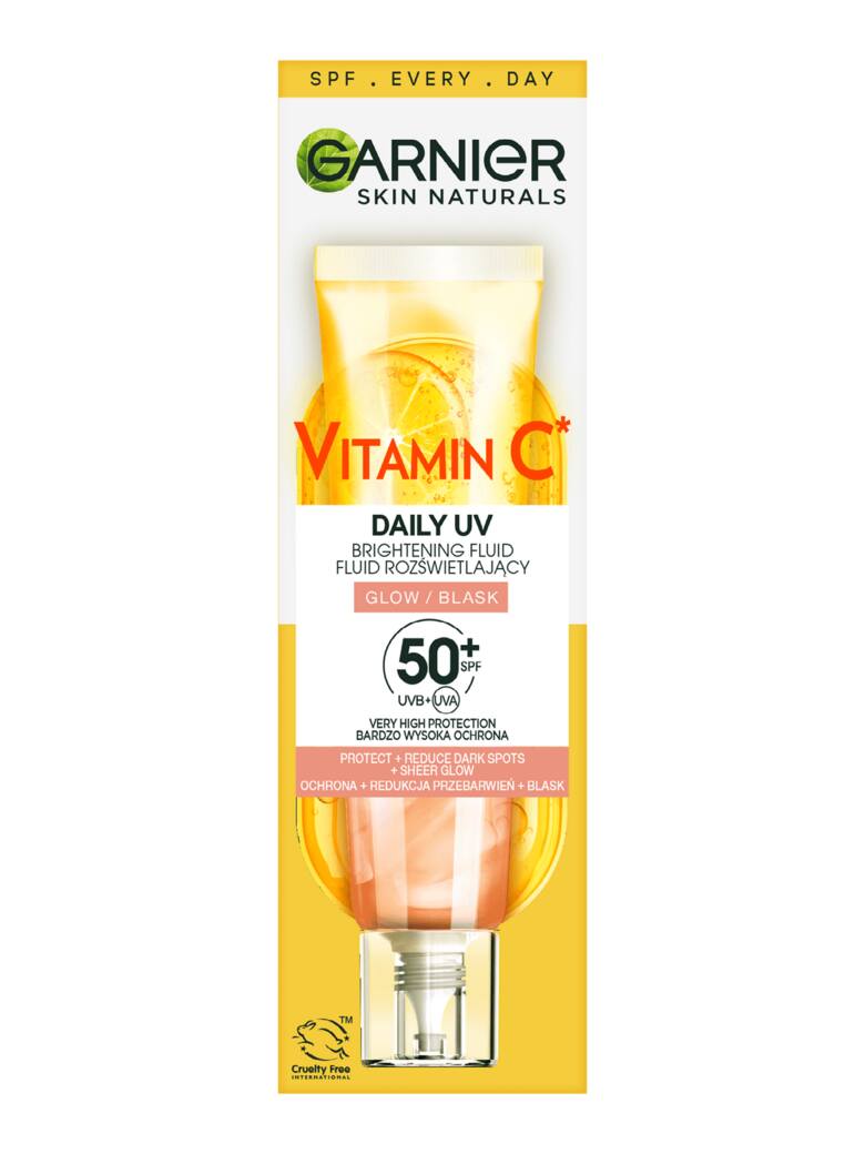 Rozświetlający fluid na dzień Garnier Vitamin C SPF50+