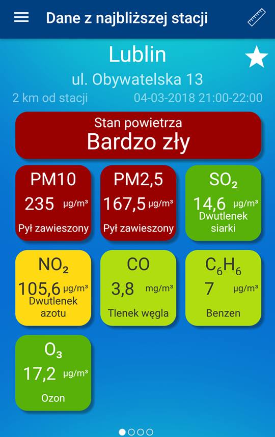 Bardzo zły stan powietrza w Lublinie. Normy dotyczące pyłów zawieszonych zostały przekroczone 