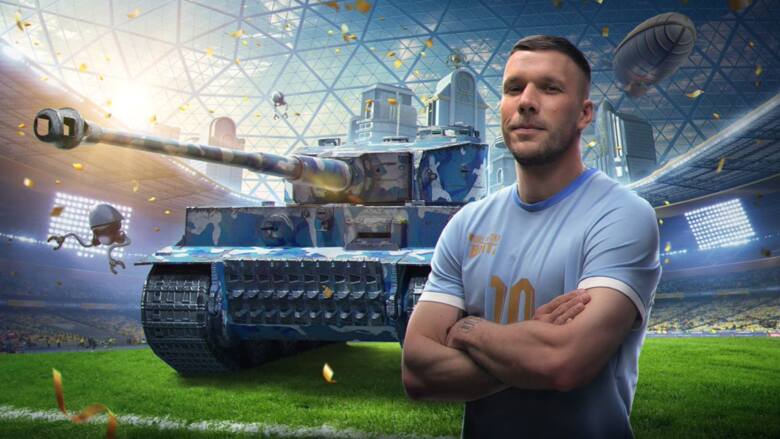 Lukas Podolski w World of Tank Blitz