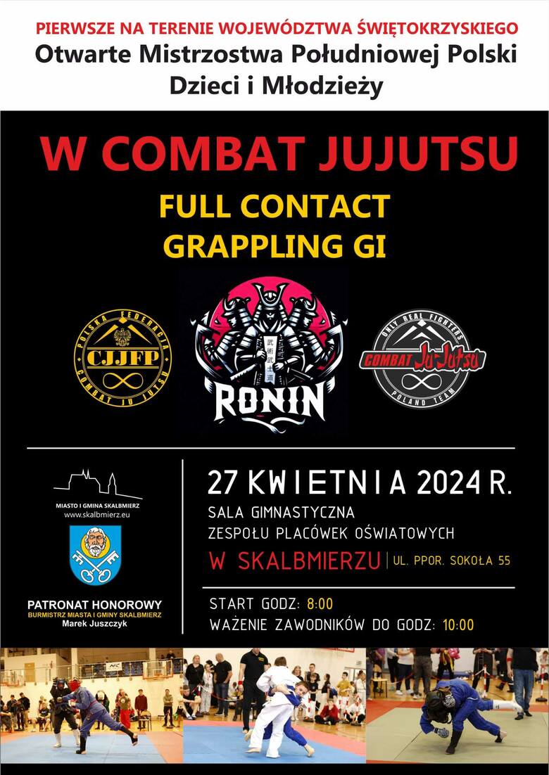 Otwarte Mistrzostwa Południowej Polski Dzieci i Młodzieży w Combat Ju Jutsu w Skalbmierzu