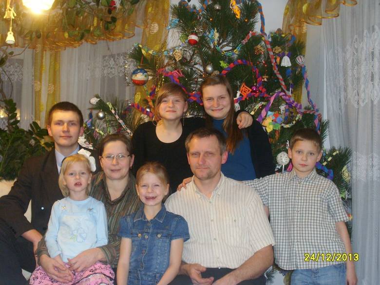 Rodzina Galwasów z wodzisławskich Wilchw. Święta Bożego Narodzenia -  wreszcie wszyscy w komplecie
