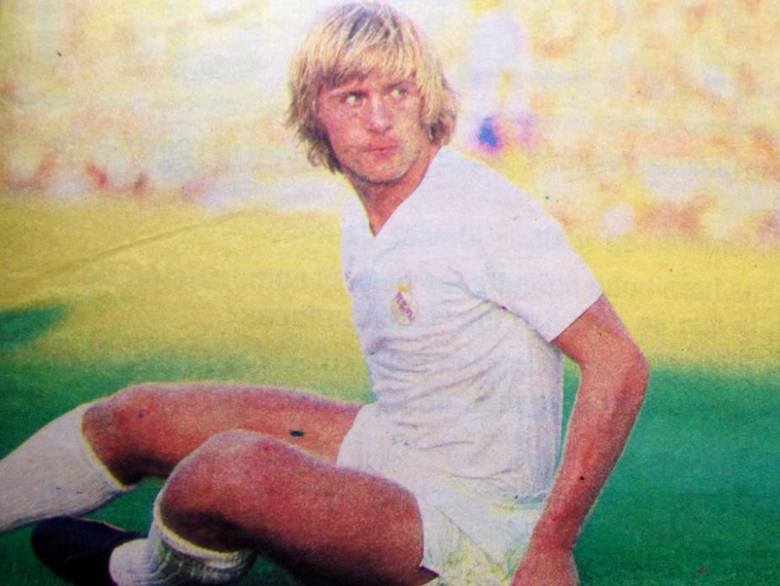 Angel Perez Garcia przed laty w koszulce Realu Madryt.