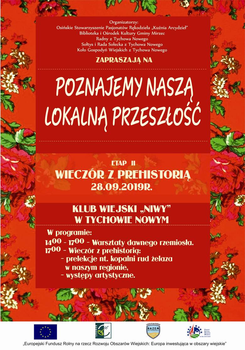 Plakat zapowiadający spotkanie w Tychowie Nowym