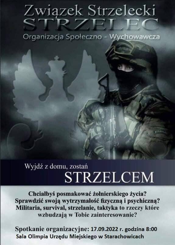 Jednostka Strzelecka 2044 Starachowice ogłasza nabór. Spotkanie organizacyjne w sobotę 17 września w Urzędzie Miejskim