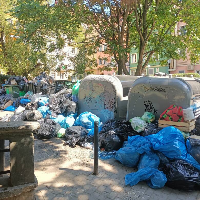 Mieszkańcy chcą, żeby jak najszybciej zabrano śmieci z podwórka.