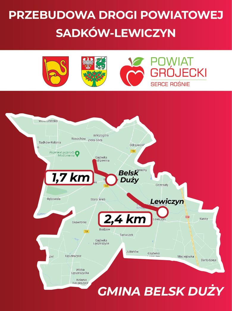 Rusza kolejny etap przebudowy drogi powiatowej Sadków-Lewiczyn w gminie Belsk Duży