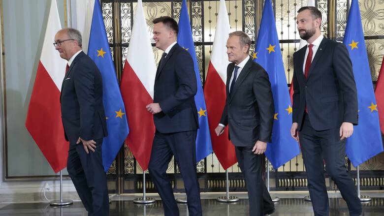Liderzy partii dotychczasowej opozycji wygłosili wspólne oświadczenie na temat współpracy w nowym Sejmie.