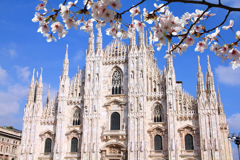 Katedra w Mediolanie wiosną