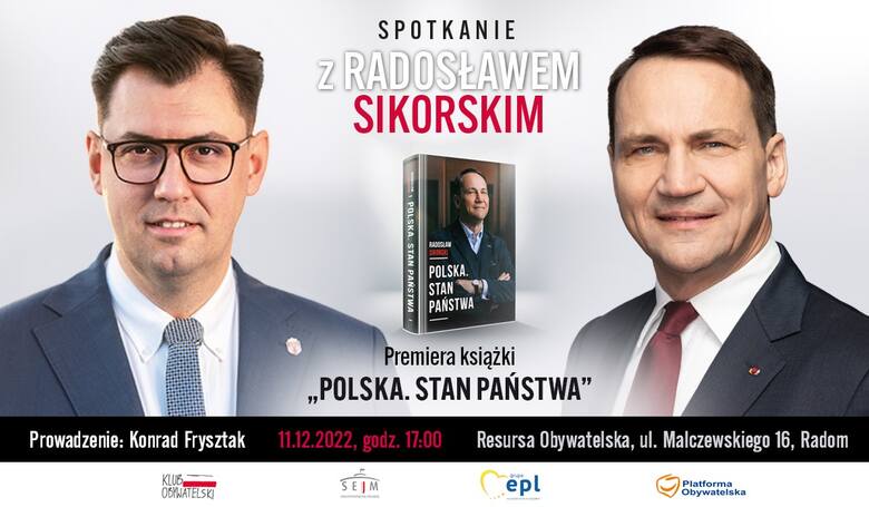 Spotkanie będzie połączone z promocją książki "Polska. Stan Państwa".