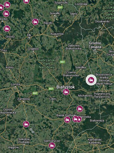 Rolnicy planowali protesty m.in. w Białymstoku, Bielsku Podlaskkim, Siemiatyczach, Hajnówce, Narwi i Krynkach