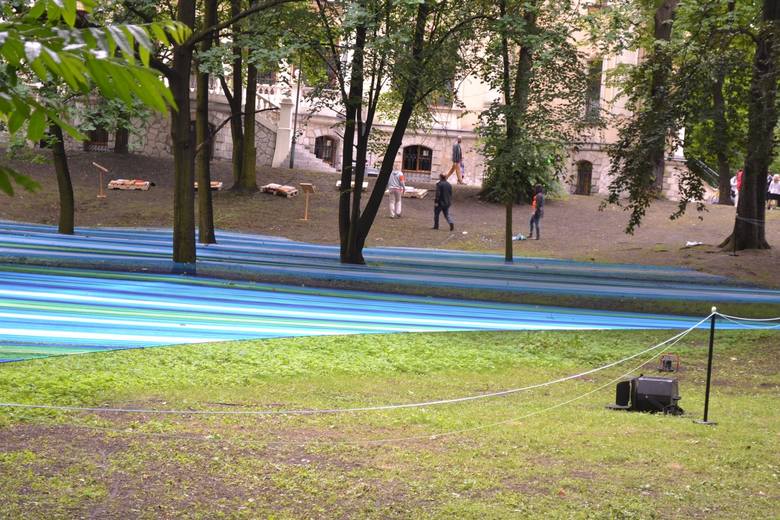 Industriada 2016 w Sosnowcu czyli zwiedzanie osiedla przy Pałacu Schoena i fantazyjne tkane jezioro.