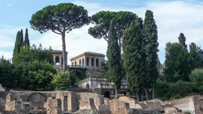 Ogrody Farnese wokół Domus Tiberiana