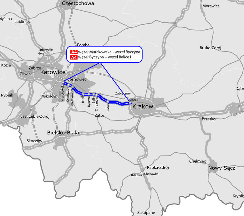 W 2027 roku kończy się koncesja spółki Stalexport Autostrada Małopolska na eksploatację i utrzymanie odcinka autostrady A4 pomiędzy węzłami Katowice