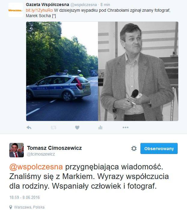 Komentarz posła Tomasza Cimoszewicza na Twitterze